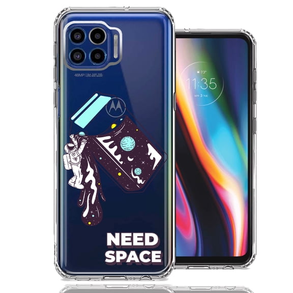 MUNDAZE for Motorola One 5G Need Space Astronaut Stars Design Double Layer Phone Case Cover