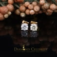 thumbnail image 4 of Diamond Celebrity's Mens/Women Stud Yellow 925 Silver W/ 2.00ct VVS 'D' Moissanite Stud Earring, 4 of 12