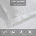 thumbnail image 4 of Superior Hibiscus Cotton Matelasse Bedspread and Sham Set, 3-Piece Dual Tone Modern Bedspreads, Queen, White, 4 of 9