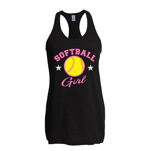 Women's Racerback Tank Top - Softball Girl