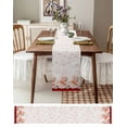 thumbnail image 6 of Table Runner Dresser Scarf 13 x 90 Inch Seahorse Coral Shell Starfish Ocean Wave Red Table Runners Non-Slip Heat Kitchen Dining Table Decor for Indoor Outdoor Home Party Decoration, 6 of 7