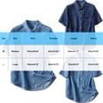 thumbnail image 2 of tarylea Jean Button Down Shirts for Women with Pocket Short Sleeve Loose Fitted Business Casual Summer Tops, 2 of 4