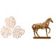 thumbnail image 1 of Arte De Pared De Madera Con Hojas De Palma Tropicales Y Escultura De Figura De Caballo. Decoración Creativa De La Selva Para Dormitorio, Baño, Fondo De TV U Oficina En Casa., 1 of 8