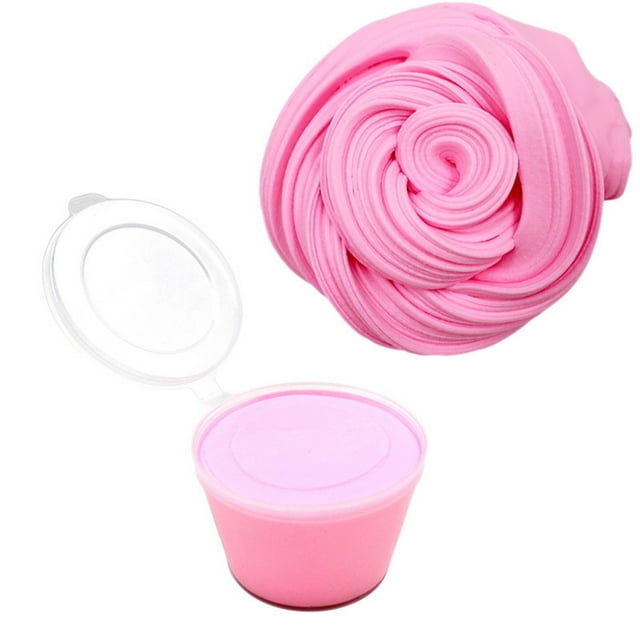 Jouet Slime Beurre Nuage Rose Couleur Unie Non Durcissant Extensible Bricolage Artisanat Jeu Sensoriel Argile Couleur Rose