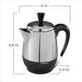 thumbnail image 6 of Farberware Electric Coffee Percolator, FCP240, Stainless Steel Basket, Automatic Keep Warm, No-Drip Spout, 4 Cup, 6 of 9