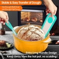 thumbnail image 5 of PADUKU Silicone Bread Sling Dutch Oven Non-Stick Easy Clean Reusable Bread Baking Mat, 8.3in Long Handles Dough Mat, Sourdough Starter Kit With Basting Brush & Silicone Spatula, 5 of 8
