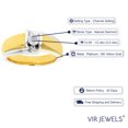 thumbnail image 3 of Vir Jewels 1/2 CTTW Men's Diamond Engagement Ring 18K Yellow Gold and Platinum Size 11 Male Adult, 3 of 4