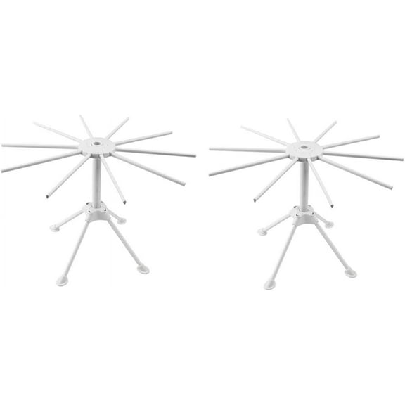 2 Pcs Pasta Drying Rack with 20 Bar Handles, Kitchen Pasta Drying Rack Folding,Noodle Dryer Stand Hanging