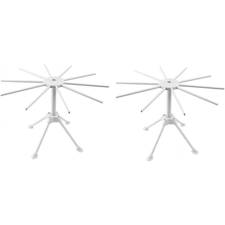 

2 Pcs Pasta Drying Rack with 20 Bar Handles Kitchen Pasta Drying Rack Folding Noodle Dryer Stand Hanging