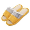 thumbnail image 6 of ZTTD Slippers for Women Memory Foam Indoor Shoes Mens Flip Flops Breathable Open Toe Sandals Comfort House Slippers Yellow, 6 of 7