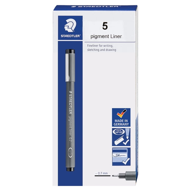 Estilógrafo STAEDTLER Pigment Liner 0.7 mm Negro (x5)