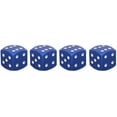 thumbnail image 3 of Wheel Valve Stem Caps for Vehicle Aluminum Alloy Dice Style 4pcs, Blue, 3 of 6