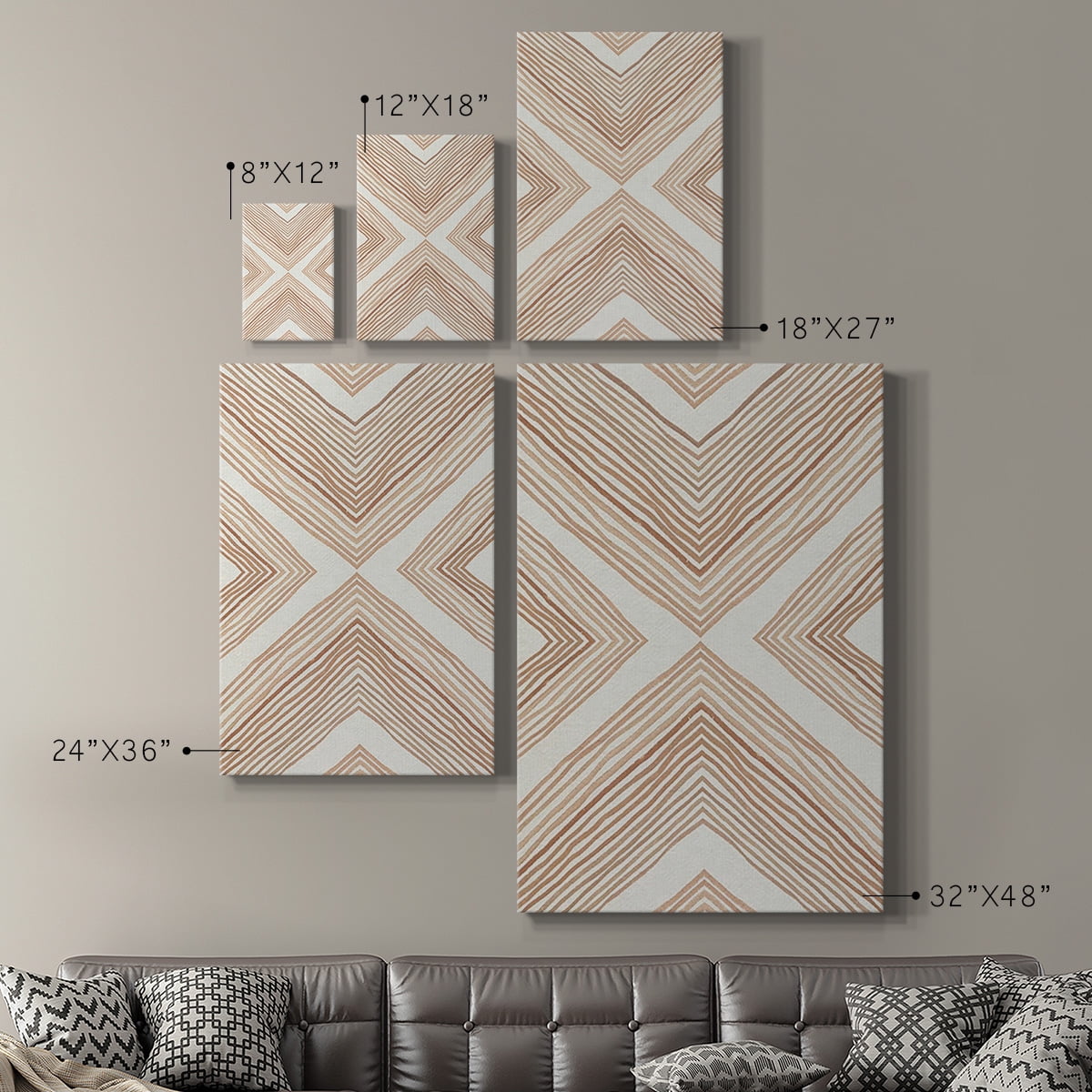 Diametric Clementine II Premium Gallery Wrapped Canvas - Ready to Hang