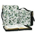 thumbnail image 3 of FOR U DESIGNS Green Leaves Bible Cover Case Leather Bible Cover with Adjustable Strap Bible Bag Tote Bag Lightweight Bible Book Cover Carrying Case Size XL for Bible Study Religious, 3 of 7