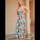 thumbnail image 5 of Vestido de Verano 2025 para Mujer, con Estampado Floral, Lazo Frontal, Tirantes Finos, Informal, Bohemio, para Playa, Fluido, Color XL, 5 of 6