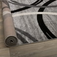 thumbnail image 4 of World Rug Gallery Contemporary Abstract Circles Design Area Rug - GRAY 2'7"x10', 4 of 7