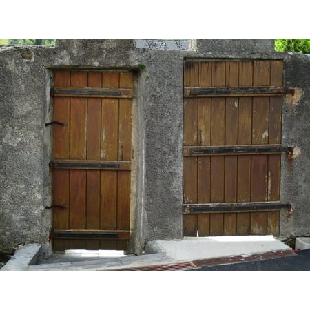 Canvas Print Wooden Door Old Gate Wrought Iron Wood Doors Goal