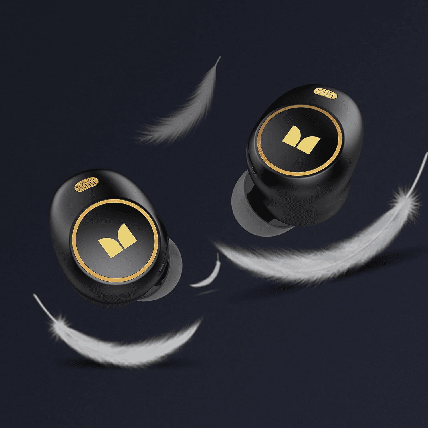 Monster Wireless Earbuds, Bluetooth 5.0 in-Ear Headphones with Charging Case, Stereo Earphones Deep Bass Sound, Built-in Mic, Clear Call, Water Resistant Design for Sports