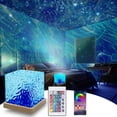 thumbnail image 1 of YSTIANN Northern Light Lamp, Ocean Wave Projector with 16 Color Changing Modes, APP & Remote Control for Bedroom Decor, Gaming Room, and Relaxation (Square) WJ94-3434, 1 of 6