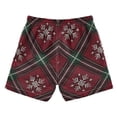 thumbnail image 2 of Dark Christmas Red Plaids Green Lines Snowflakes Swim Trunks Board Shorts Beach Pants Bathing Bottoms 5T, 2 of 8