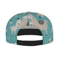 thumbnail image 2 of Hirioo Teal Mama Llama for Baseball Cap Men Cap Flat Brim for Men Women Teens Adjustable Baseball Cap, 2 of 7