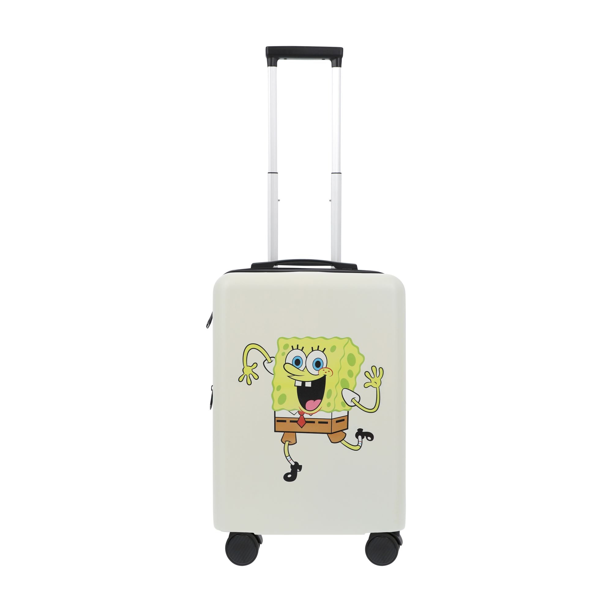 SpongeBob SquarePants 22.5 Inch Carry On Luggage, Hardshell Rolling Suitcase with Spinner Wheels, White