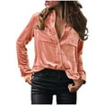 thumbnail image 1 of Timegard Womens Tops Long Sleeve Button Shirts Business Work Casual Tops with Pockets Fall Blouses, 1 of 4