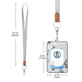 thumbnail image 3 of PU Leather ID Badge Holder Stylish Badge Holders with Lanyard (4.3x2.8x0.3in) for Cards & Credentials Black and White Butterflies Pattern, 3 of 6