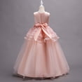 thumbnail image 4 of Trendfront Girls Dress Crew Neck Sleeveless Floral Bowknot Long Formal Princess Gown Birthday Party Evening Gown 5-16 Years, 4 of 6