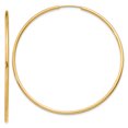 thumbnail image 1 of 14K Yellow Gold 1.5mm Polished Round Endless Hoop Earrings, 1 of 3