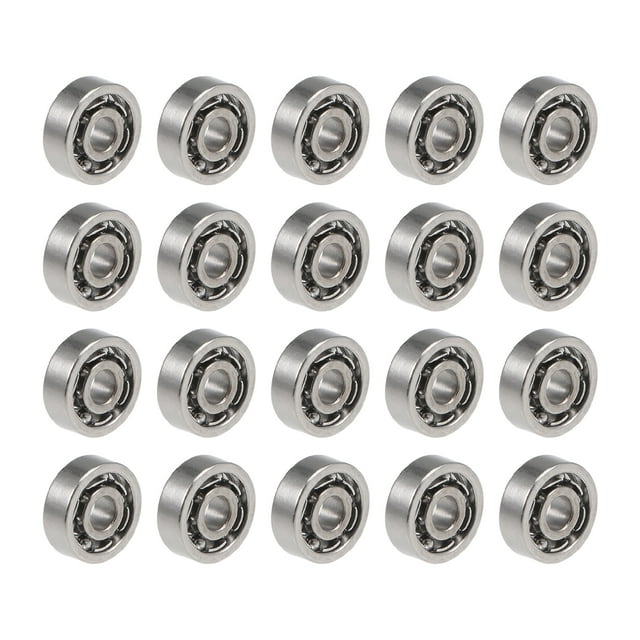 Unique Bargains 681 Roulements à Billes à Rainure Profonde Z2 1mmx3mmx1mm Acier Chromé 20 Pcs