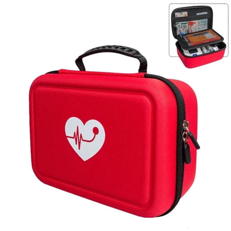 Lerpwige Hard Protective Case with Inner Pocket for Blood Pressure Monitor Impacts Storage Bag