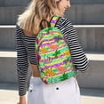 thumbnail image 5 of Lsque Multicolored Tropical Pattern Canvas Daypack, Durable Backpack, High-quality Versatile Backpack,Vintage Compact Backpack-Small, 5 of 6