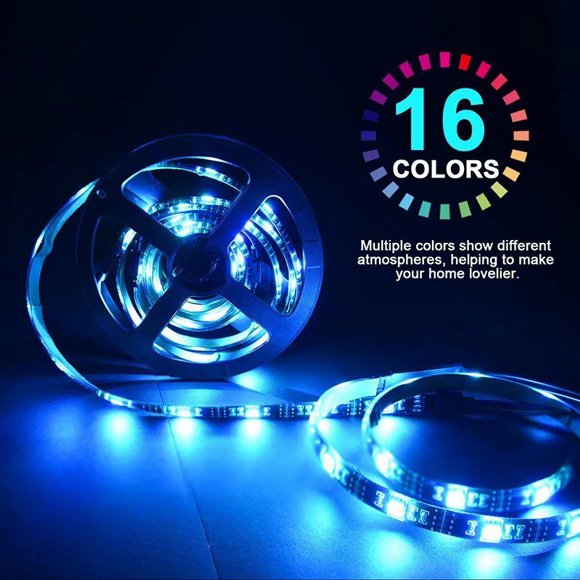 VicTsing Rétroéclairage TV à DEL Bande Lumineuse USB à DEL 0,5 m 5050 Kit de Bandes Lumineuses RVB Éclairage à Biais avec Télécommande pour HDTV Accessoires pour Téléviseur à Écran Plat Moniteurs de Bureau PC Multicolore
