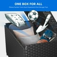 thumbnail image 6 of Uforic 230 Gallon Large Wicker Deck Box,Waterproof Outdoor Toy Storage Boxes - Black, 6 of 9
