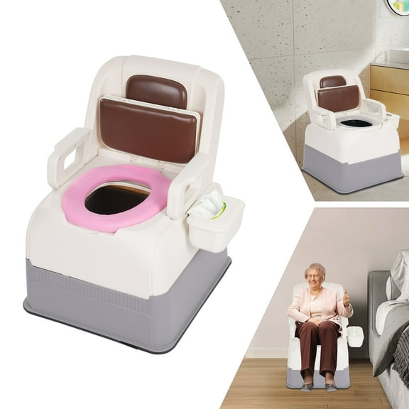 66*61*78cm Bedside Commode Chair Portable Toilet Suit 100kg Load For Elderly Pregnant Women Disabled