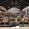 thumbnail image 3 of Domi 8x16 Ft Resin Outdoor Storage Shed with Floor, Weatherproof Plastic Garden Shed for Tools, Bikes, Lawn Mower, Patio & Backyard, 3 of 7