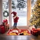 thumbnail image 4 of Seyotauo Winter Merry Christmas Santa Deer Snowflake Kitchen Rugs and Mats Kitchen Floor Mats Seasonal Decor Anti Slip Xmas Tree Cushion Case Bathroom Rug for Indoor Holiday Decoration, 4 of 6