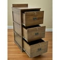 thumbnail image 3 of Crafters and Weavers Mission Solid Oak 3 Drawer File Cabinet - Walnut, 3 of 4