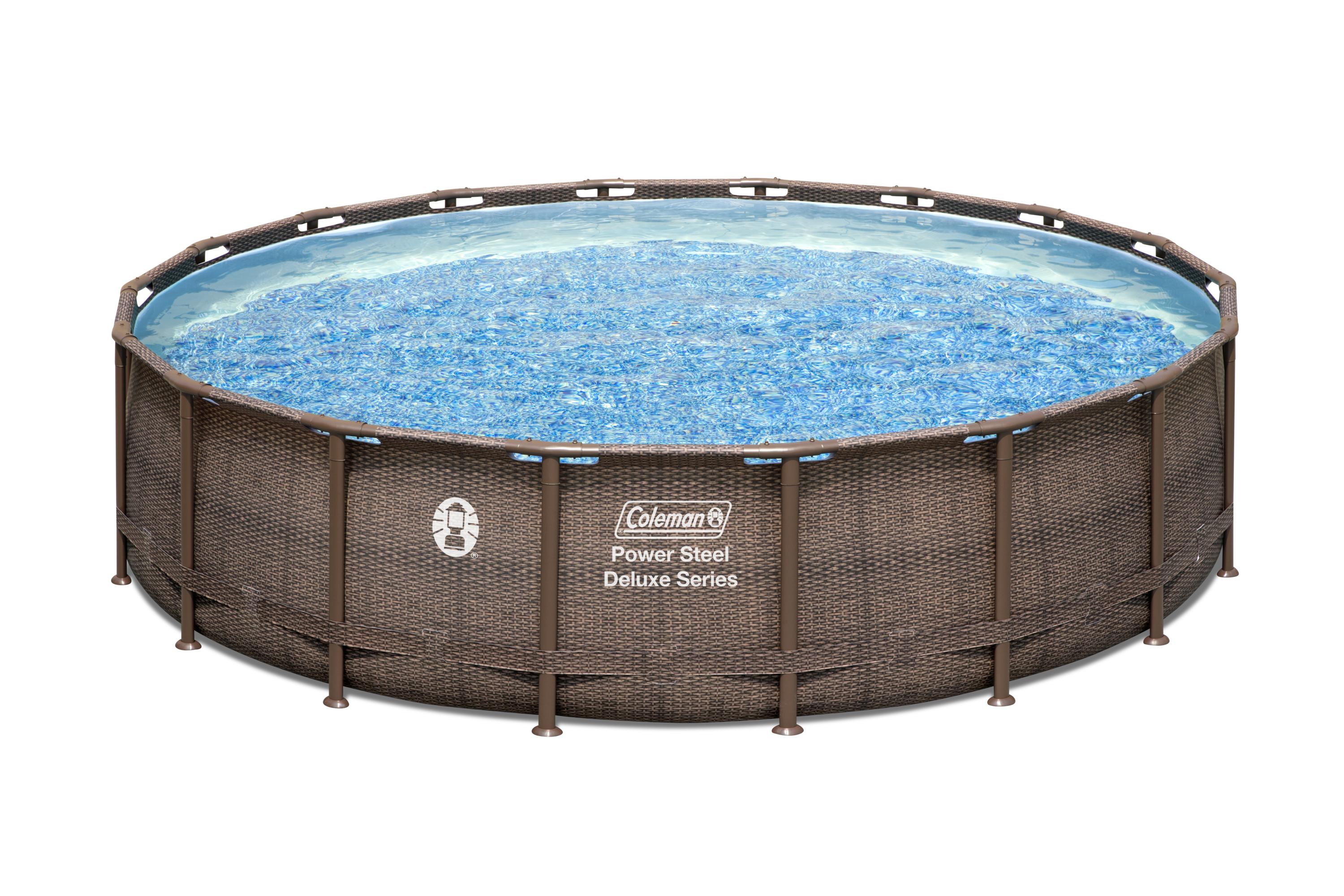 Coleman Power Steel Frame 18’ x 48” Round Above Ground Pool Set