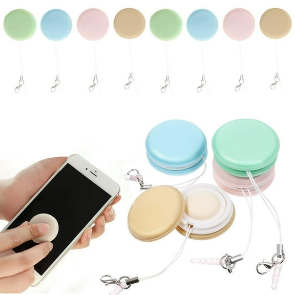 Trianu 8 Pcs Macaron Phone Screen Cleaning, Macaron Mobile Phone Screen Wipe, Macaron Mobile Phone Screen Cleaning Ball, Screen Lens and Eyeglass Wipe Cleaner Tool, 4 Assorted Colors