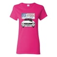 thumbnail image 1 of Wild Bobby, Ford Mustang Country USA 1964 Vintage American License Plate, Cars and Trucks, Women Graphic Tee, Fuschia, 3X-Large, 1 of 4