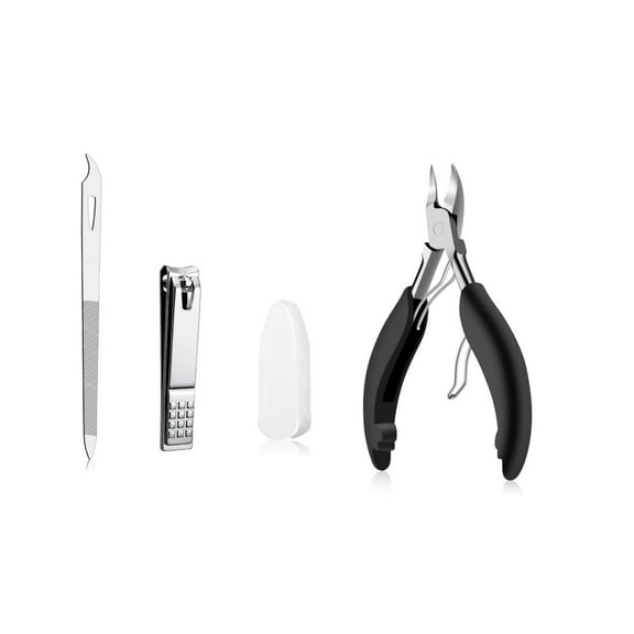 Sharp Toe Nail Clipper,Pack of 3 Stainless Steel Toenail Trimmer Cutters,HXRH Portable Pointed Tip Ingrown Nail Clipper for Men,Women