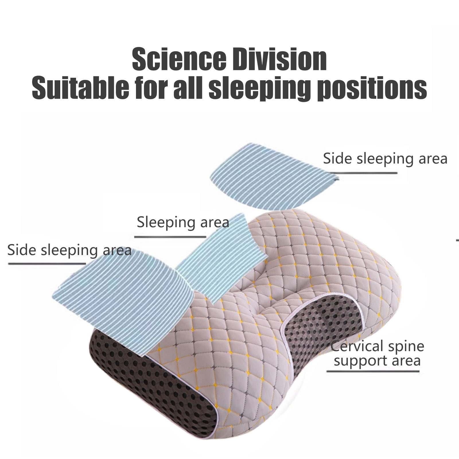 Ovzne 2-Pack Orthopedic Cervical Pillows For Deep Sleep Support - Non-Collapsing Memory Foam Pillow With Neck Pain Relief, 29X19X2 Inches, Bed Pillows For Side/Back Sleepers