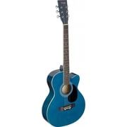 Stagg SA20ACE BLUE Auditorium Cutaway Acoustic-Electric Guitar - Blue