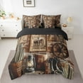 thumbnail image 2 of Manfei Teens Western Cowboy Cowgirl 7-Piece Twin Bedding Sets,Rustic Farmhouse Bedding Comforter Set,Retro Vintage Breathable Sheet Sets,Lightweight Room Decor,Reversible, 2 of 8