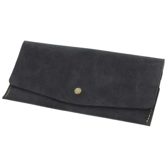 Hemoton Cash For Women Reusable Envelopes For Cash Artificial Leather Cash Envelope Wallet Men And Women Cash Wallet Envelope For Budgeting Cash Check Billing Black