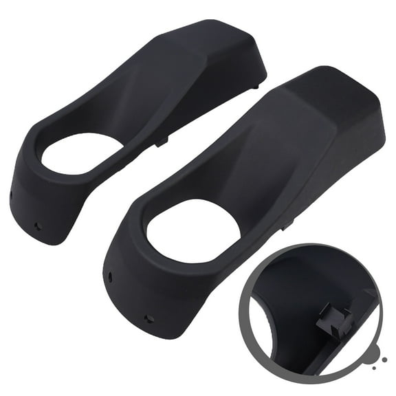 ZHIMAO 1Pair Fog Lamp Bezel Front Bumper Fog Light Lamp Cover Light Shell Fits For JEEP Wrangler JL 2018 Hole/no Hole Car Accessories without hole