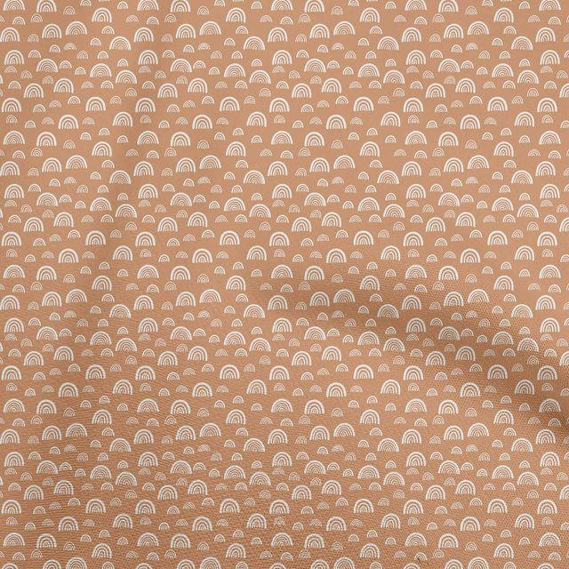 oneOone Cotton Poplin Brown Fabric Rainbow Sewing Craft Projects Fabric Prints By Yard 56 Inch Wide