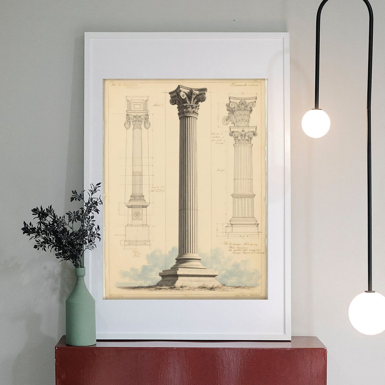 Diamond Art Kit for Adults, Classical Architectural Column Design Diamond Painting for Adults Beginners, DIY Diamond Art Painting Kits, 5D Diamond Painting Crafts for Home Decor 12x16 Frameless